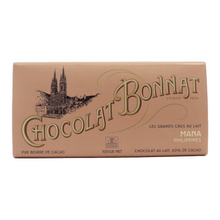 Laden Sie das Bild in den Galerie-Viewer, Chocolat Bonnat Milchschokolade Mana 65% Kakao