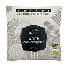Laden Sie das Bild in den Galerie-Viewer, Zotter „Quadratur des Kreises“ 100% Kakao
